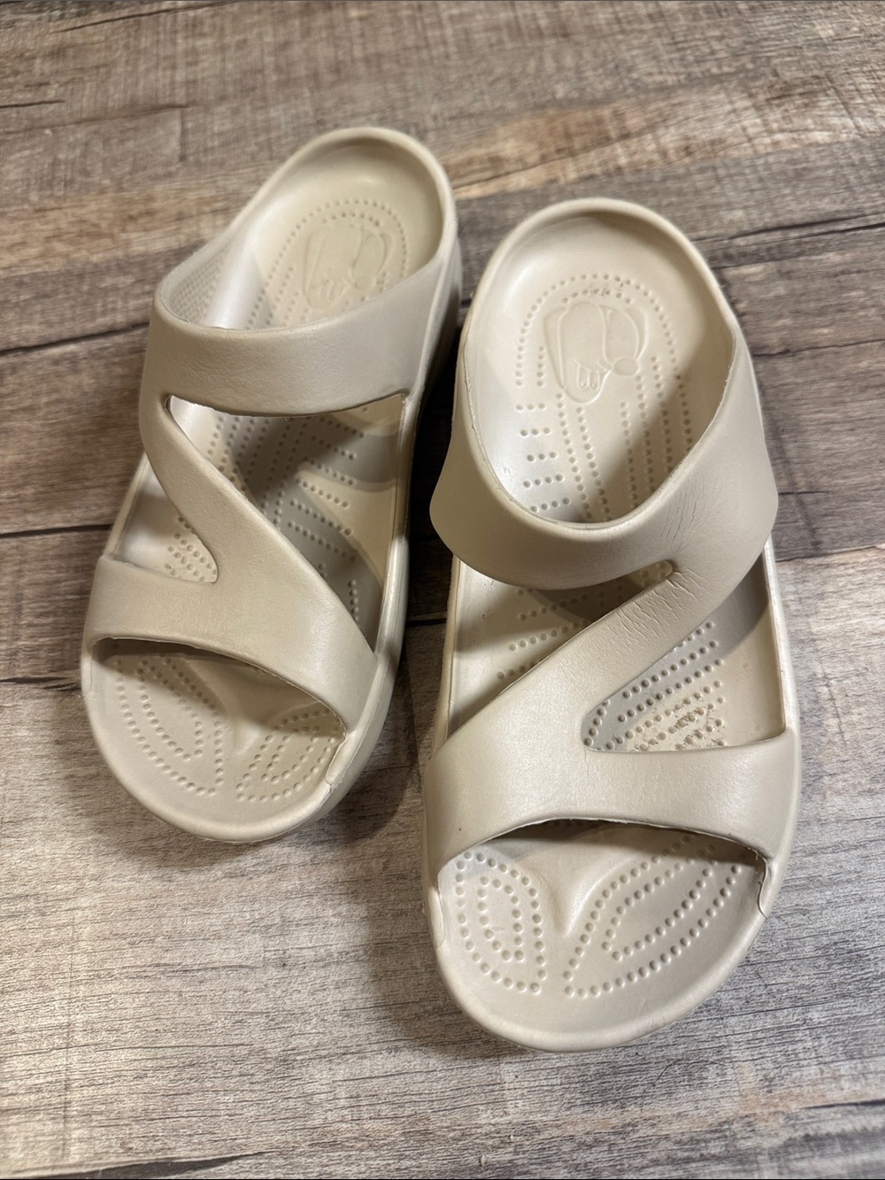 Hounds Beige Slide Sandals - Neutral Tan Slip-On size 5/6